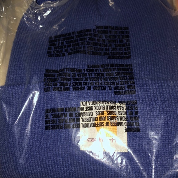 - Carhartt BLUE Beanie New - Picture 2 of 2
